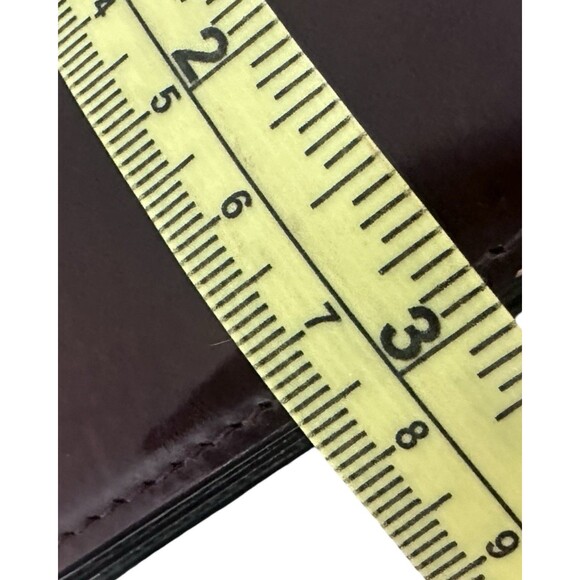 DUNHILL Bi-fold billing Club line brown Mahogany enamel leather Wallet Authentic - Picture 9 of 11